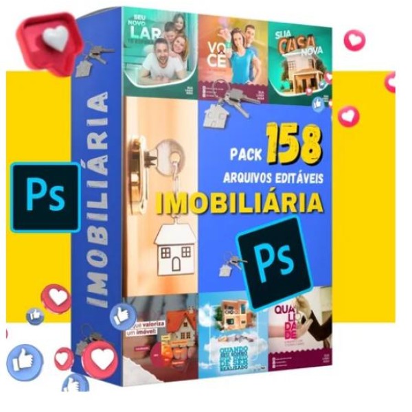 Pack Imobiliária 158 Arquivos Para Photoshop + Bônus