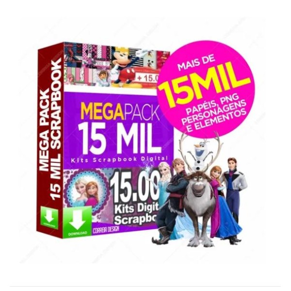 Pacote De 15 Mil Kits Scrapbook Silhouette Arquivos Digital